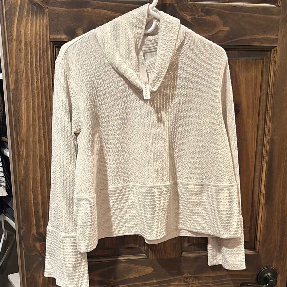 Lululemon Athletica Cream Cowl Neck Sweater